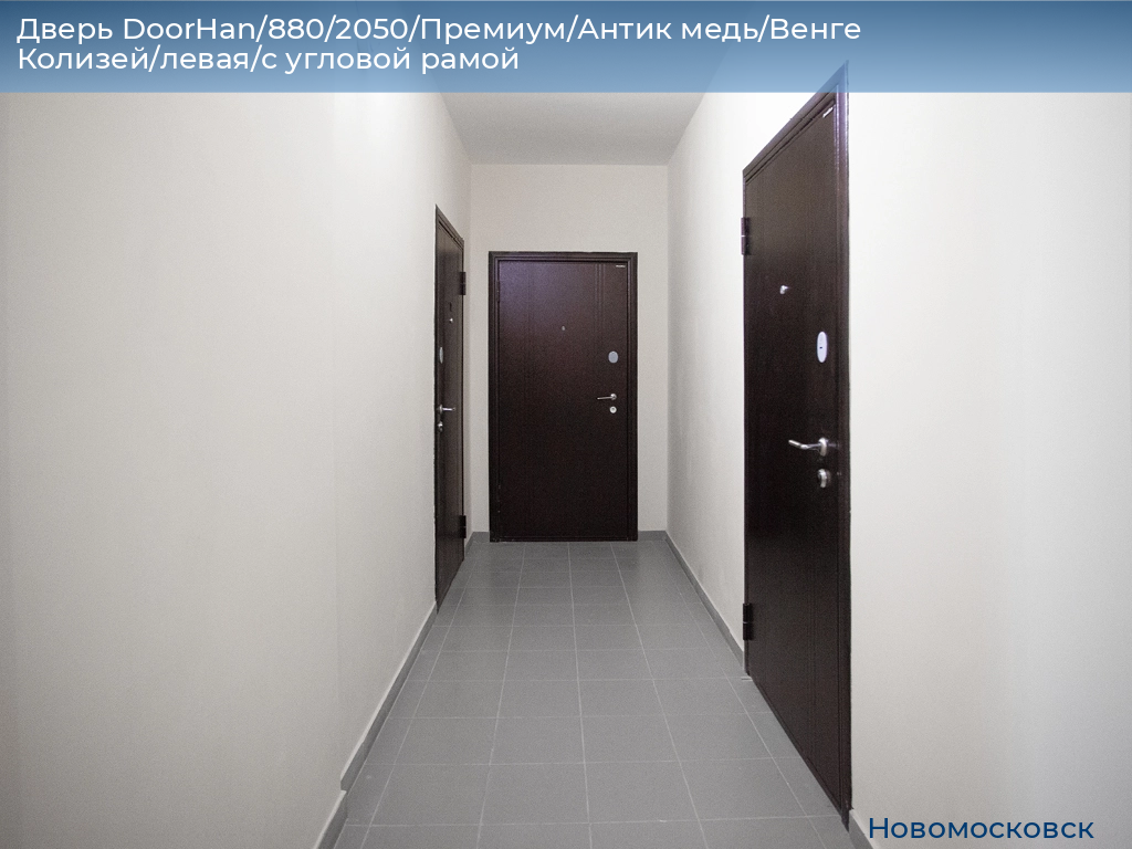 Дверь DoorHan/880/2050/Премиум/Антик медь/Венге Колизей/левая/с угловой рамой, novomoskovsk.doorhan.ru