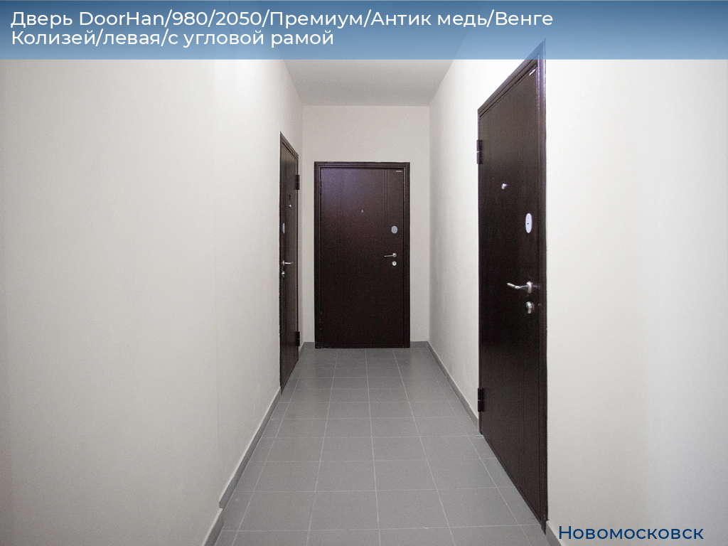 Дверь DoorHan/980/2050/Премиум/Антик медь/Венге Колизей/левая/с угловой рамой, novomoskovsk.doorhan.ru