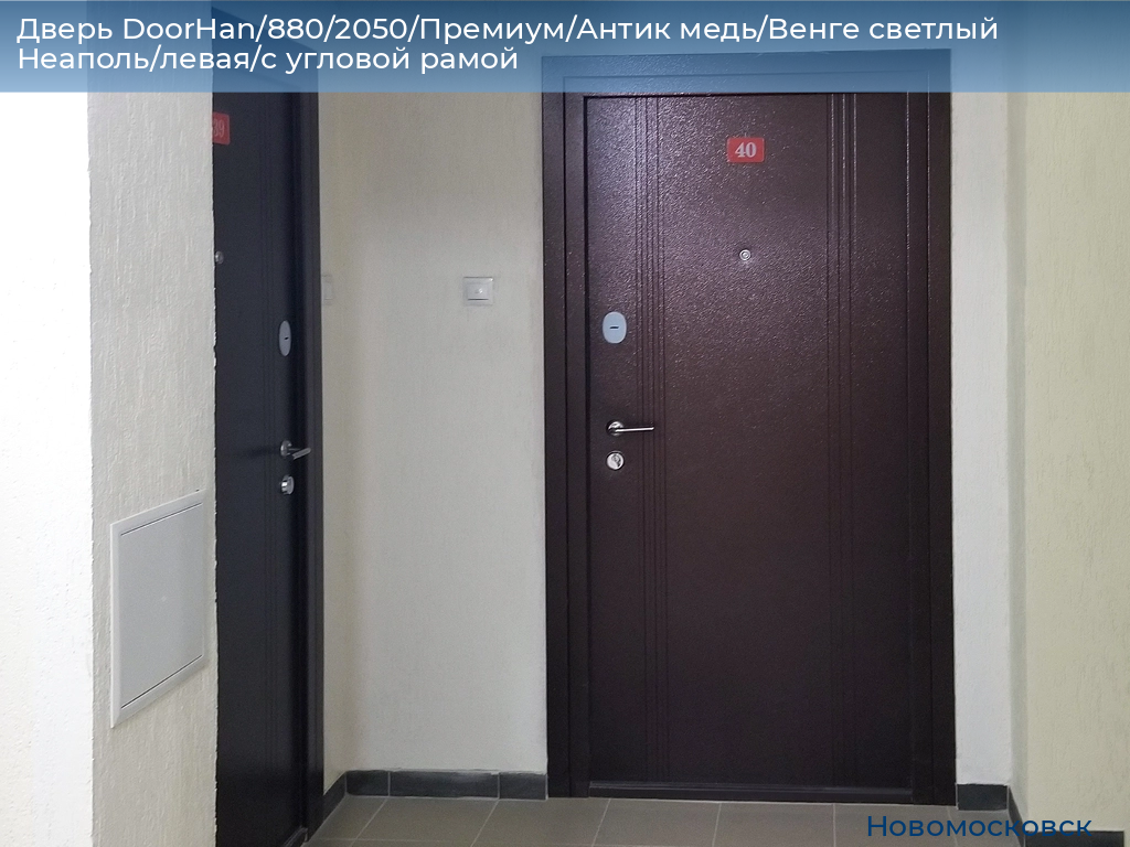 Дверь DoorHan/880/2050/Премиум/Антик медь/Венге светлый Неаполь/левая/с угловой рамой, novomoskovsk.doorhan.ru