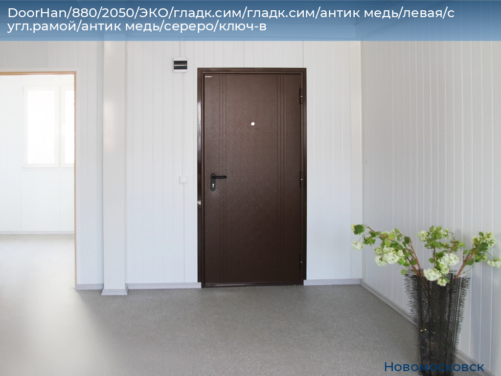 DoorHan/880/2050/ЭКО/гладк.сим/гладк.сим/антик медь/левая/с угл.рамой/антик медь/сереро/ключ-в, novomoskovsk.doorhan.ru