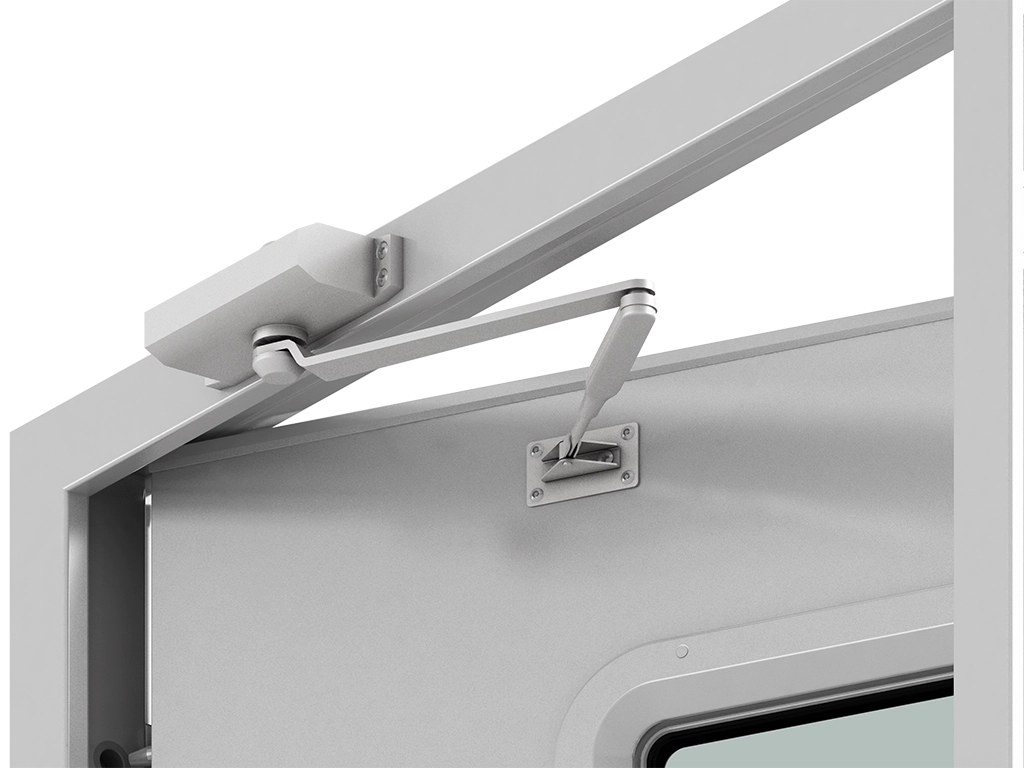 Доводчик в значительной степени уменьшает износ дверных петель и другой дверной фурнитуры.